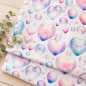 Preview: Softshell - Bubble Hearts – Herzen - Seifenblasen rosa / blau